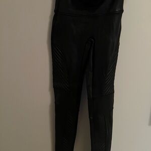 SPANX Black Textured Leggings